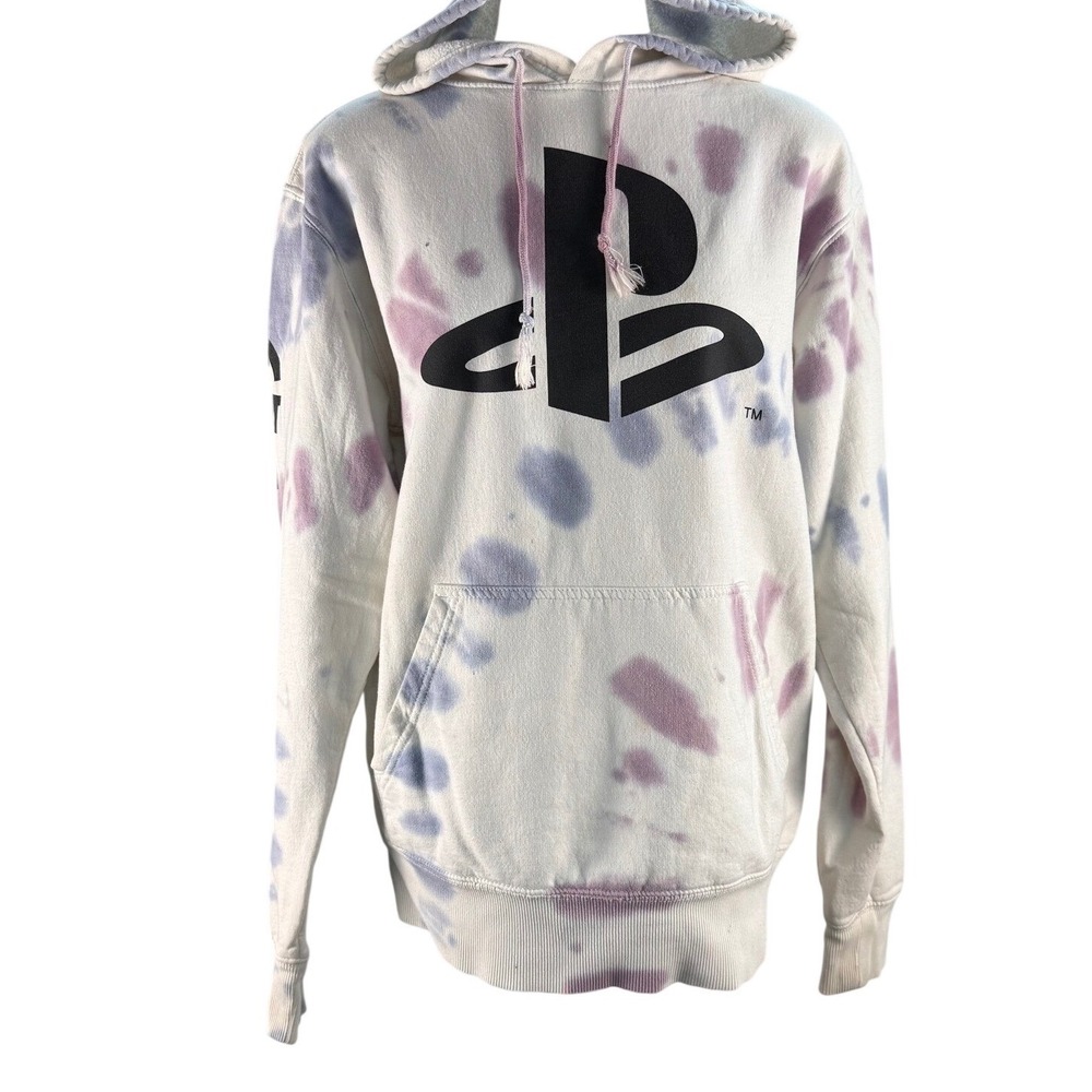 PlayStation Tie Dye Hoodie Sweatshirt‎ Small PS Logo Gamer Pullover READ